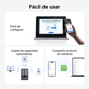 Reacondicionado | Ugreen NASync DXP2800 NAS System 2-Bay Compacto Intel® N N100 8 GB DDR5 0 TB UGOS Pro Negro