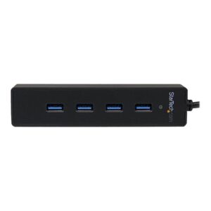 StarTech.com Adaptador Concentrador Hub Ladrón USB 3.0 Super Speed Portátil de 4 Puertos Salidas - Negro