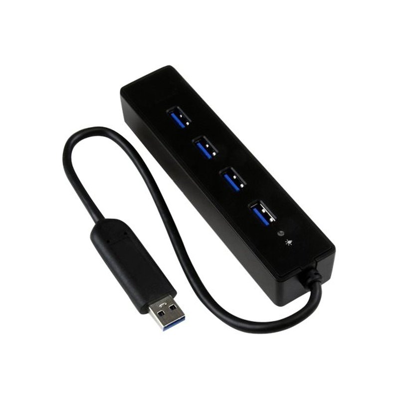 StarTech.com Adaptador Concentrador Hub Ladrón USB 3.0 Super Speed Portátil de 4 Puertos Salidas - Negro - Imagen 4