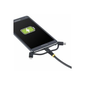 StarTech.com Cable Multicarga Resistente USB de 1m - Lightning/Micro-USB/USB-C - Certificado Apple MFi - Recubrimiento de Aramida - Cable Cargador USB Tipo C 3 en 1 - para iPhone/iPad/Android StarTech.com Cable Multicarga Resistente USB de 1m - Lightning/Micro-USB/USB-C - Certificado Apple MFi - Recubrimiento de Aramida - Cable Cargador USB Tipo C 3 en 1 - para iPhone/iPad/Android