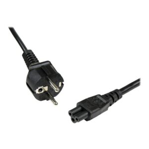 StarTech.com Cable de 2m de Alimentación para Portátiles, Enchufe UE a C5, 2,5A 250V, 18AWG, Cable de Repuesto para Cargador, Cable Hoja de Trébol Mickey Mouse, Cable para Europa, UL