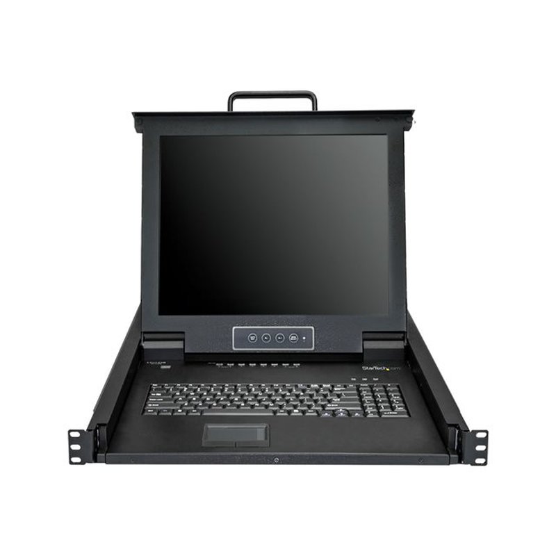 StarTech.com Consola KVM de 8 Puertos para Montaje en Rack con Cables de 1,8m - Teclado QWERTY - Conmutador KVM integrado con Monitor LCD de 17" - Switch KVM LCD 1U - KVM OSD - 50000 MTBF - Imagen 2