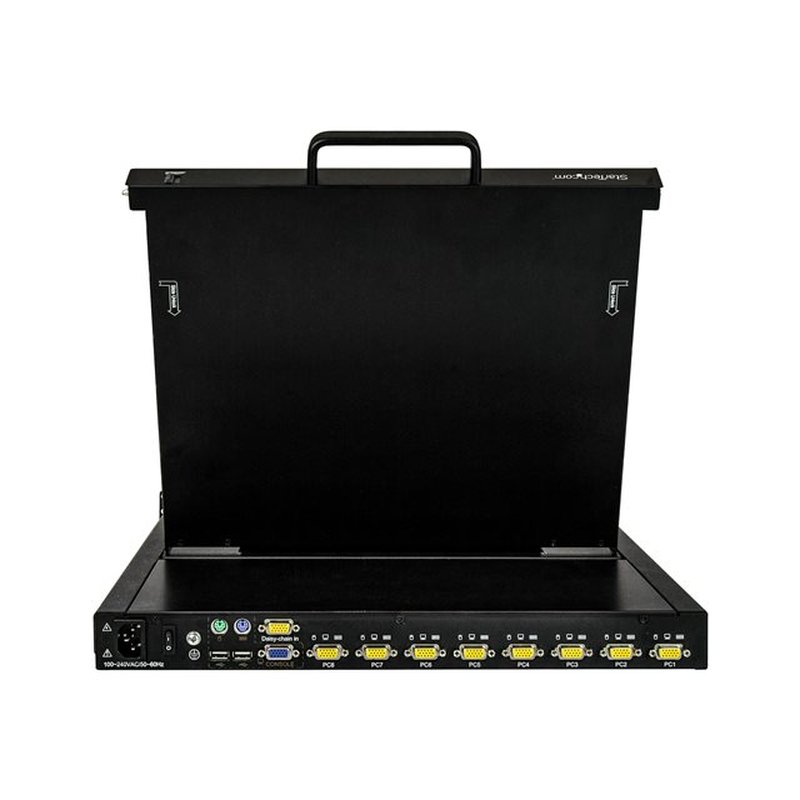 StarTech.com Consola KVM de 8 Puertos para Montaje en Rack con Cables de 1,8m - Teclado QWERTY - Conmutador KVM integrado con Monitor LCD de 17" - Switch KVM LCD 1U - KVM OSD - 50000 MTBF - Imagen 4