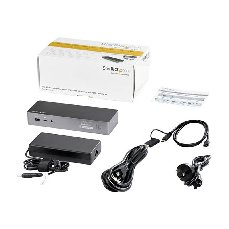 StarTech.com Docking Station Universal para Portátil - Replicador de Puertos Híbrido USB-C/-A - 2x HDMI y DP 4K - PD 100W - Mac / Windows / Chrome OS - Hub Ladrón de 4 Puertos USB - Ethernet StarTech.com Docking Station Universal para Portátil - Replicador de Puertos Híbrido USB-C/-A - 2x HDMI y DP 4K - PD 100W - Mac / Windows / Chrome OS - Hub Ladrón de 4 Puertos USB - Ethernet - Imagen 7