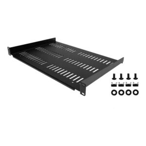 StarTech.com Estante Ventilado 1U para Armario Rack de Servidores - Bandeja Universal Voladiza para Montaje en Rack de 19" - Capacidad de 25kg - de 12" (30,5cm) de Profundidad