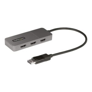 StarTech.com Hub MST de 3 Puertos - Multiplicador Divisor DisplayPort a 3 Puertos HDMI 4K60Hz - Adaptador Gráfico DP 1.4 Multimonitor - Cable de 30cm - Alimentado por USB - Solo Windows