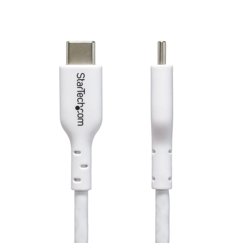 StarTech.com Paquete de 2 Cables USB-C de Carga de 2m - Cable USB Tipo C Cargador para Portátiles - USB 2.0 - PD 60W 3A - Recubrimiento de TPE - Blanco - para MacBook Air, iPhone 16 Pro Max/15 StarTech.com Paquete de 2 Cables USB-C de Carga de 2m - Cable USB Tipo C Cargador para Portátiles - USB 2.0 - PD 60W 3A - Recubrimiento de TPE - Blanco - para MacBook Air, iPhone 16 Pro Max/15 - Imagen 2