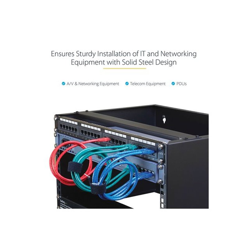 StarTech.com RACK-10U-14-BRACKET armario rack Bastidor de pared Negro - Imagen 5