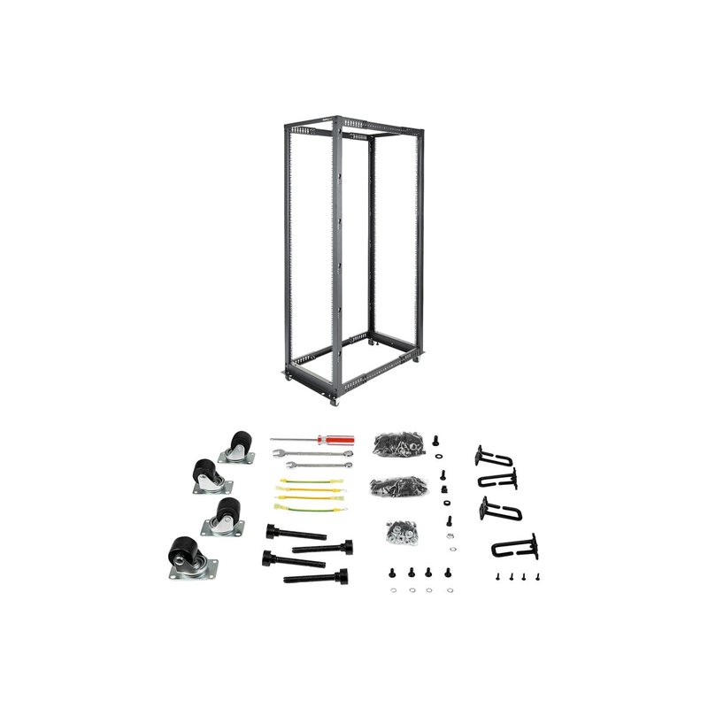 StarTech.com Rack de Marco Abierto con Profundidad Ajustable de 4 Columnas 42U y 19 Pulgadas con Ruedas - con Profundidad Ajustable de 23 a 41 Pulgadas - Armario Rack Autoportante (4POSTRACK42) StarTech.com Rack de Marco Abierto con Profundidad Ajustable de 4 Columnas 42U y 19 Pulgadas con Ruedas - con Profundidad Ajustable de 23 a 41 Pulgadas - Armario Rack Autoportante (4POSTRACK42)