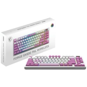 TECLADO MSI FORGE GK600 TKL W VIOLET ES