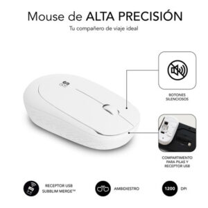 TECLADO + MOUSE SUBBLIM WIRELESS BUSINESS SLIM SILENT WHITE