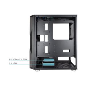 TooQ Caja Semitorre Gaming TQGCC103-B “NIGHTCITY” Negra