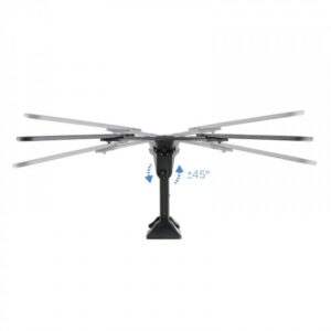 TooQ Soporte Giratorio e Inclinable para Monitor / TV LCD, Plasma de 23”- 55”, con Dos Pivotes, Negro