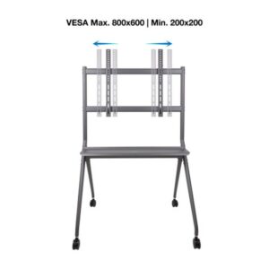 Alternative view of TooQ iSTAND Soporte de Suelo con Ruedas para Pantallas 50"- 86", Gris