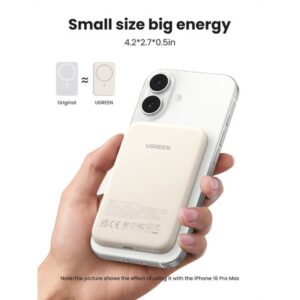 Ugreen 25207 batería externa 5000 mAh Cargador inalámbrico Negro