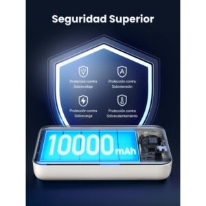 Ugreen 25208 batería externa 10000 mAh Cargador inalámbrico Beige