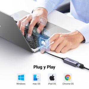 Ugreen 50737 adaptador y tarjeta de red Ethernet 1000 Mbit/s