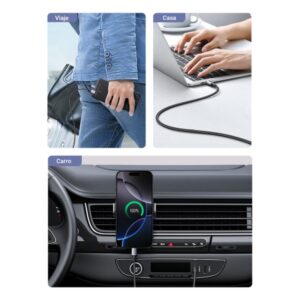 Ugreen 60126 cable USB 1 m USB C USB A Negro, Gris