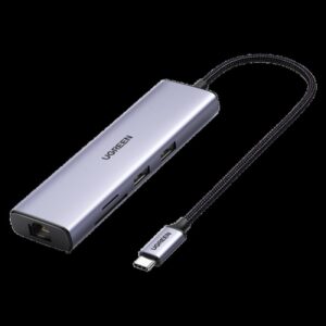 Ugreen 60515 base para portátil y replicador de puertos Alámbrico USB 3.2 Gen 1 (3.1 Gen 1) Type-C Gris