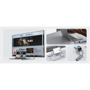 Ugreen 60515 base para portátil y replicador de puertos Alámbrico USB 3.2 Gen 1 (3.1 Gen 1) Type-C Gris