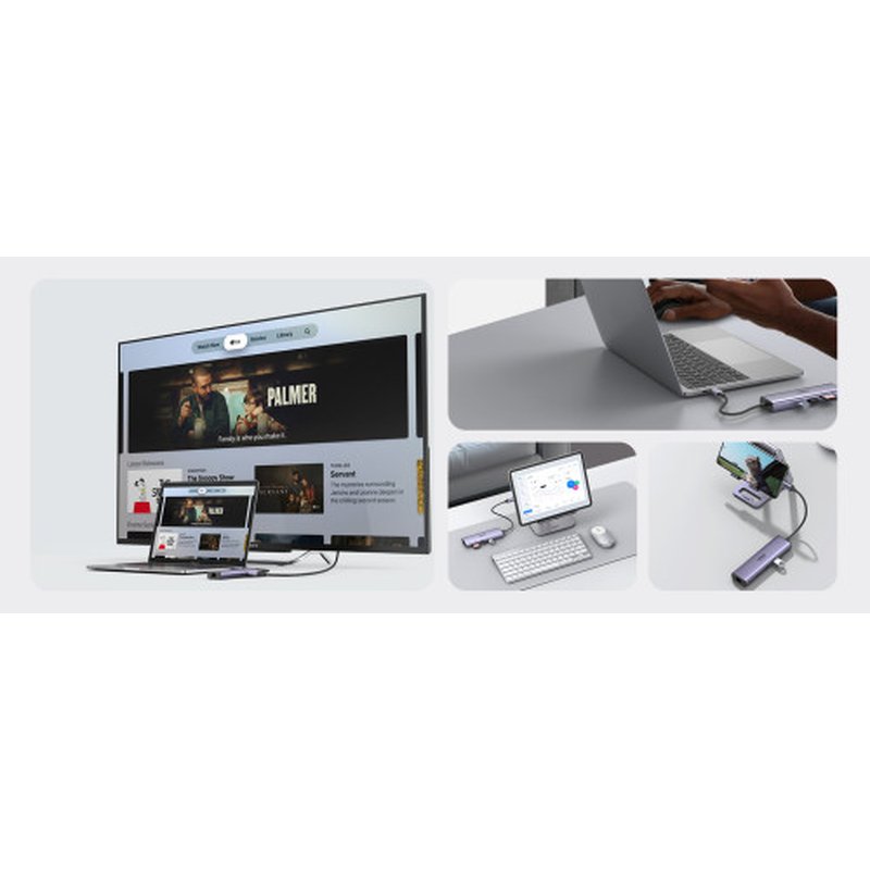Ugreen 60515 base para portátil y replicador de puertos Alámbrico USB 3.2 Gen 1 (3.1 Gen 1) Type-C Gris - Imagen 10