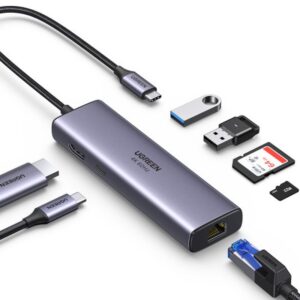 Ugreen 60515 base para portátil y replicador de puertos Alámbrico USB 3.2 Gen 1 (3.1 Gen 1) Type-C Gris
