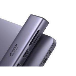 Ugreen 60515 base para portátil y replicador de puertos Alámbrico USB 3.2 Gen 1 (3.1 Gen 1) Type-C Gris