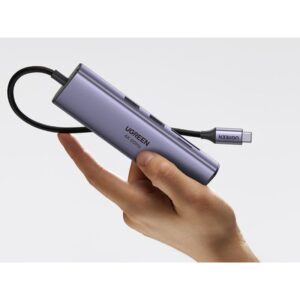 Ugreen 60515 base para portátil y replicador de puertos Alámbrico USB 3.2 Gen 1 (3.1 Gen 1) Type-C Gris