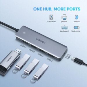 Alternative view of Ugreen 70336 hub de interfaz USB 3.2 Gen 1 (3.1 Gen 1) Type-C 5000 Mbit/s