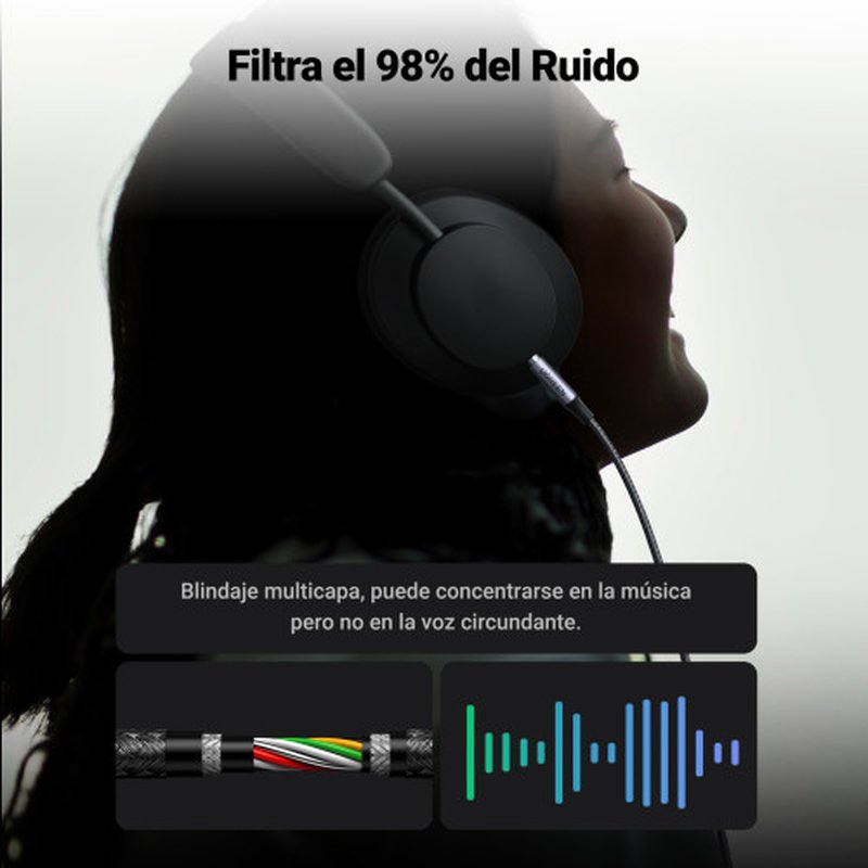 Ugreen 70509 cable de teléfono móvil Plata 1 m 3,5mm Lightning - Imagen 5