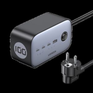 Ugreen Diginest Cube 7-in-1 3 salidas AC Tipo C 1,8 m 4 3680 W Negro