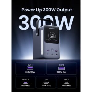 Ugreen Nexode Power Bank 48000 mAh Litio Gris