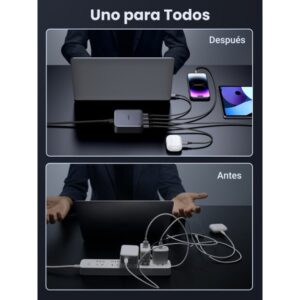 Ugreen Nexode Universal Gris Corriente alterna Carga rápida Interior