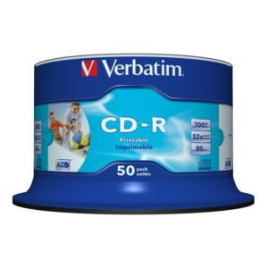 Verbatim CD-R AZO Wide Inkjet Printable no ID 700 MB 50 pieza(s)