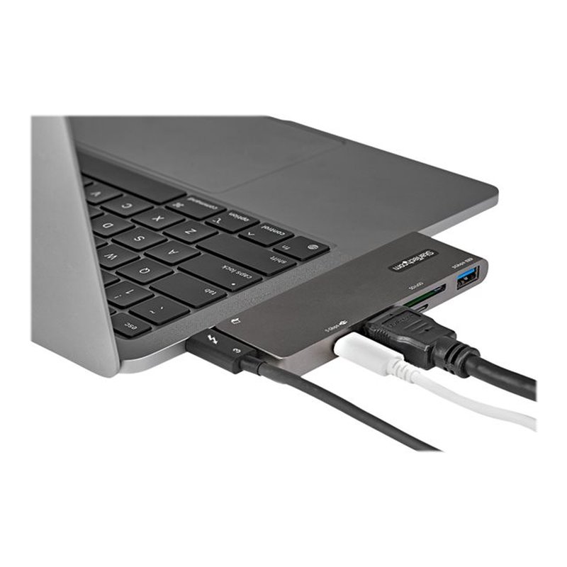 StarTech.com Adaptador Multipuertos USB C para MacBook Pro/Air - Docking Station USB Tipo C a HDMI 4K - con PD de 100W Pass-through - Lector de Tarjetas SD MicroSD - Hub Ladrón USB 3.0 de 2 Puertos - Imagen 10