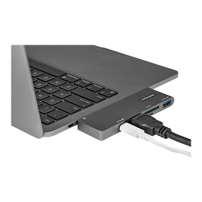 StarTech.com Adaptador Multipuertos USB C para MacBook Pro/Air - Docking Station USB Tipo C a HDMI 4K - con PD de 100W Pass-through - Lector de Tarjetas SD MicroSD - Hub Ladrón USB 3.0 de 2 Puertos - Imagen 11