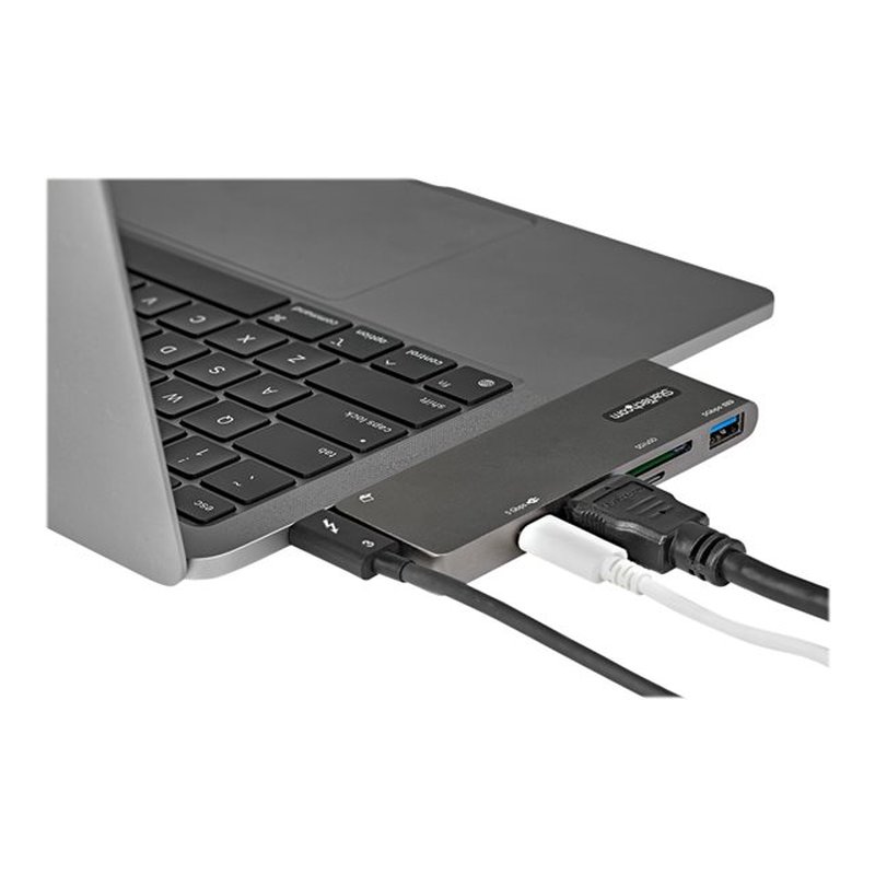 StarTech.com Adaptador Multipuertos USB C para MacBook Pro/Air - Docking Station USB Tipo C a HDMI 4K - con PD de 100W Pass-through - Lector de Tarjetas SD MicroSD - Hub Ladrón USB 3.0 de 2 Puertos - Imagen 13