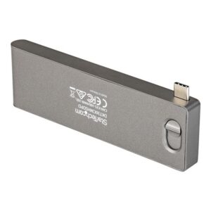 StarTech.com Adaptador Multipuertos USB C para MacBook Pro/Air - Docking Station USB Tipo C a HDMI 4K - con PD de 100W Pass-through - Lector de Tarjetas SD MicroSD - Hub Ladrón USB 3.0 de 2 Puertos