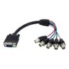 StarTech.com Cable de 30 cm Coaxial para Monitor HD15 VGA a 5 BNC RGBHV - Macho a Hembra