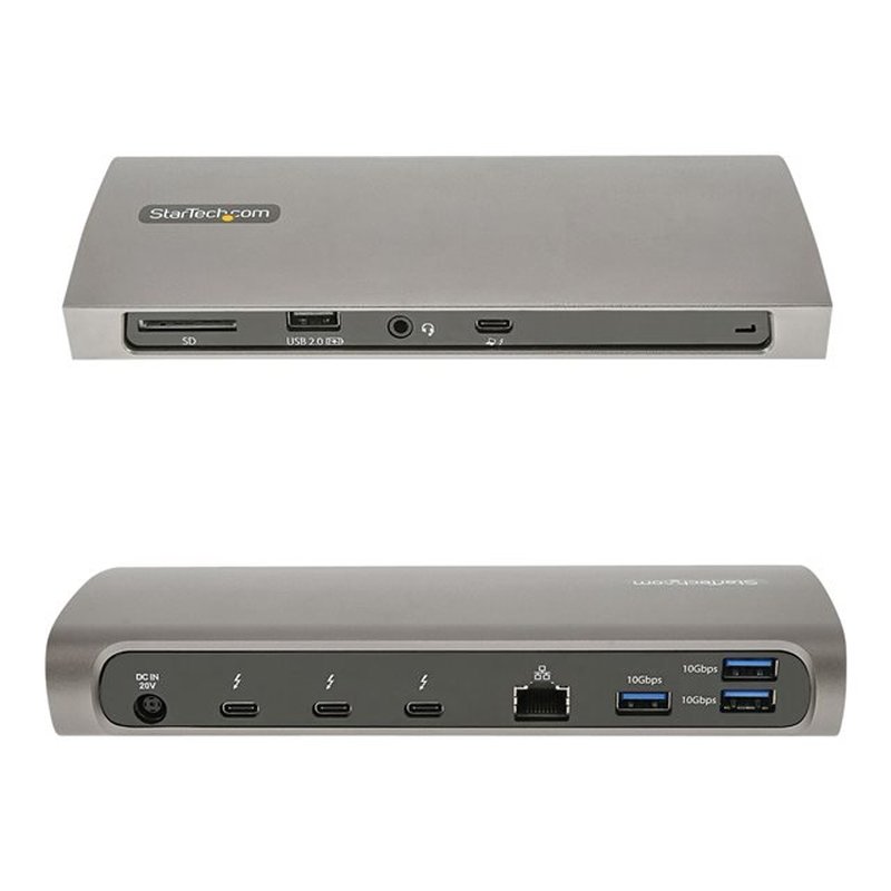 StarTech.com Docking Station Thunderbolt 4, PD de 96W, para 1 Monitor de 8K/para 2 Monitores de 4K 60Hz, 3xTB4/USB4, 4xUSB-A/SD/GbE, Replicador de Puertos Thunderbolt 4 para Win o Mac TB3 StarTech.com Docking Station Thunderbolt 4, PD de 96W, para 1 Monitor de 8K/para 2 Monitores de 4K 60Hz, 3xTB4/USB4, 4xUSB-A/SD/GbE, Replicador de Puertos Thunderbolt 4 para Win o Mac TB3 - Imagen 4