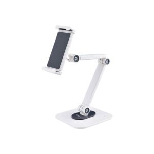 StarTech.com Soporte Ajustable de Sobremesa para Tablet - de Montaje en Pared - 1kg de Capacidad - Base Ergonómica Ajustable para Tablet - con Giro, Rotación e Inclinación